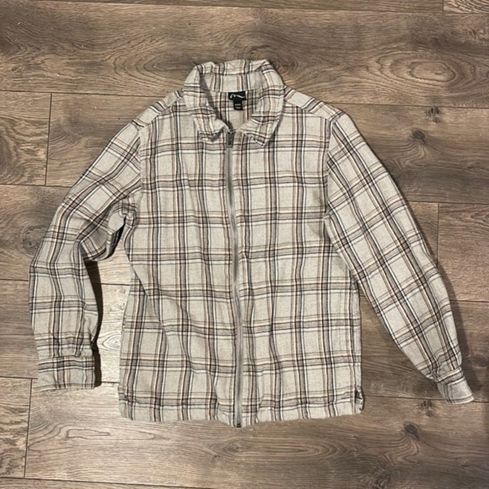 Art Class Retro Style Flannel Zip Jacket - Size Medium 8/10